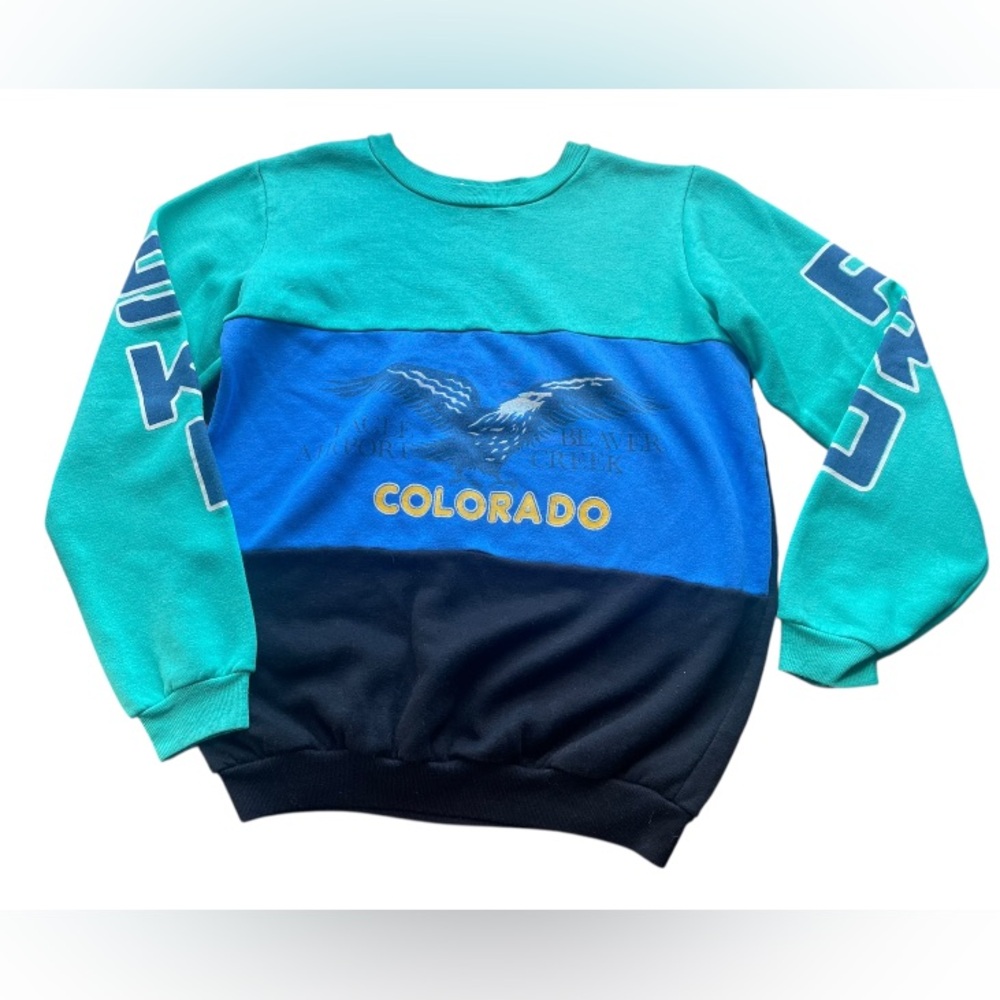 Colorblock Colorado Sweatshirt vintage beaver creek aigle airport ski pro spare